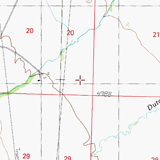 Topographic Map of Willowglen Post Office (historical), MT