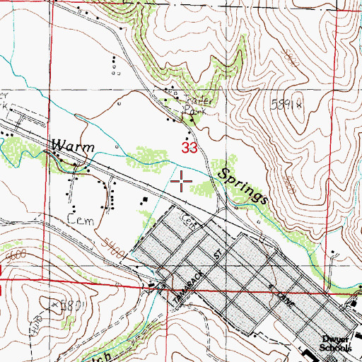 Topographic Map of Days Stage Station (historical), MT