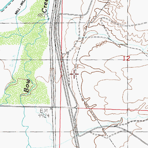 Topographic Map of Cullen (historical), MT