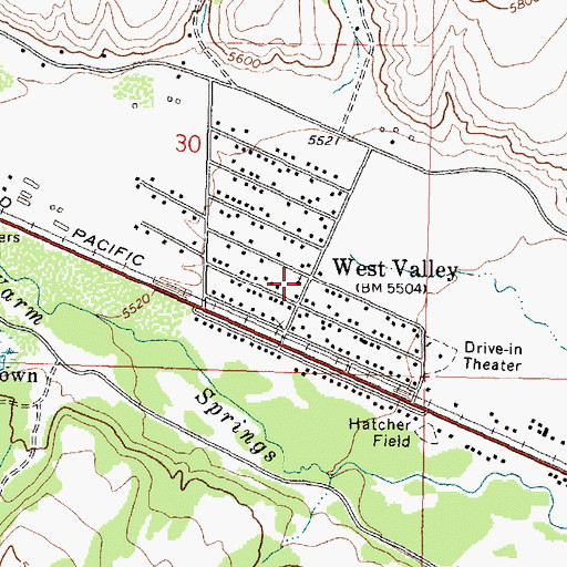 Topographic Map of Mount Haggin Baptist Church, MT