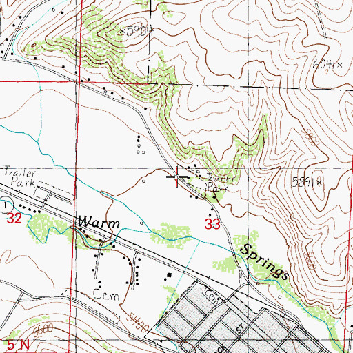 Topographic Map of Anaconda Trailer Court, MT