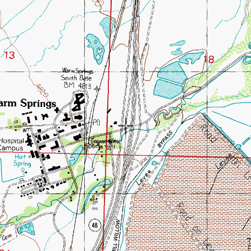 Topographic Map of Interchange 201, MT