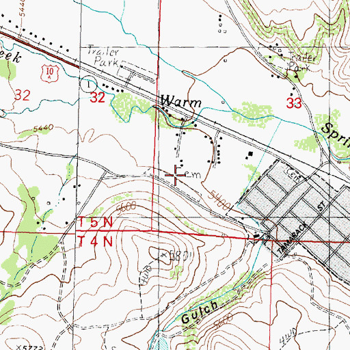 Topographic Map of New Hill Cemetery, MT