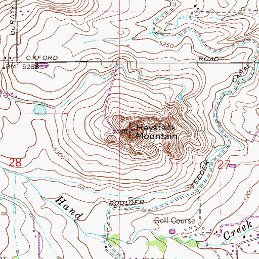 Topographic Map of Haystack Mountain, CO