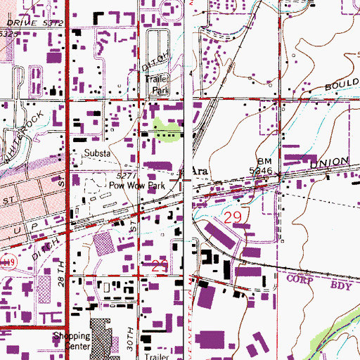 Topographic Map of Ara, CO