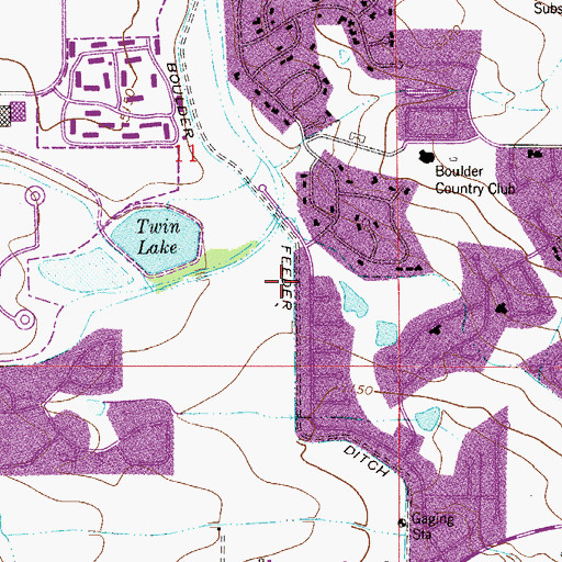 Topographic Map of Boulder Feeder Ditch, CO