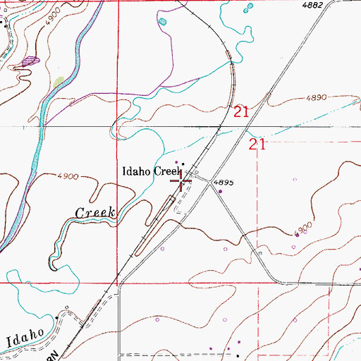 Topographic Map of Idaho Creek, CO