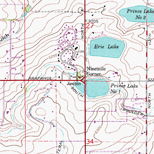 Topographic Map of Ninemile Corner, CO
