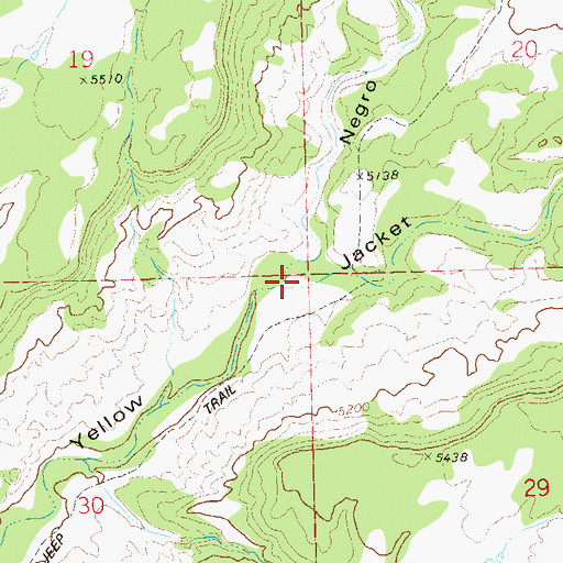 Topographic Map of Negro Canyon, CO