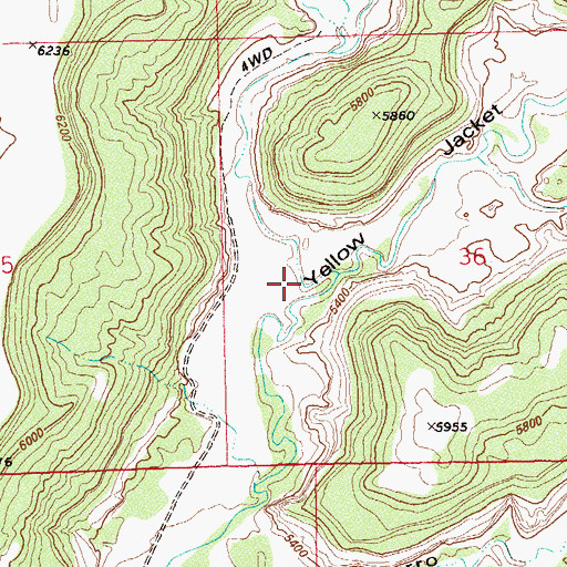 Topographic Map of Sandstone Canyon, CO