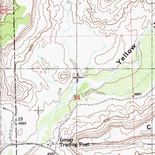 Topographic Map of Bridge Canyon, CO