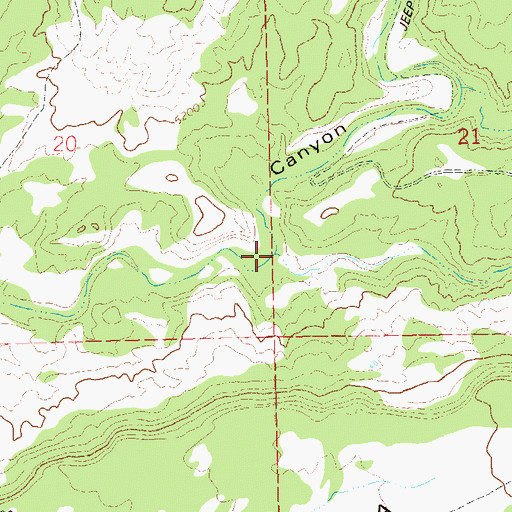Topographic Map of Moccasin Canyon, CO