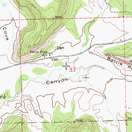 Topographic Map of Rock Creek, CO