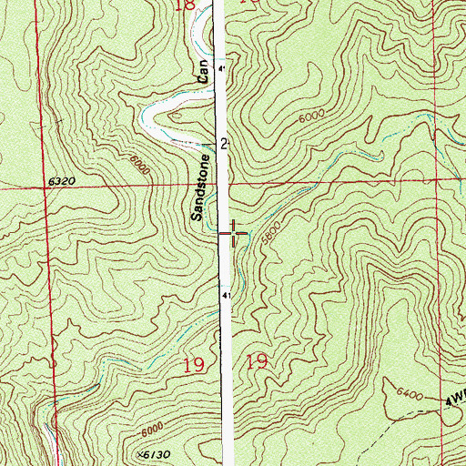 Topographic Map of Woods Canyon, CO