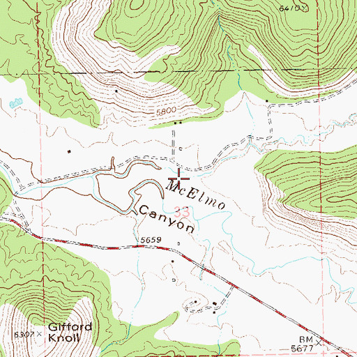 Topographic Map of Trail Canyon, CO