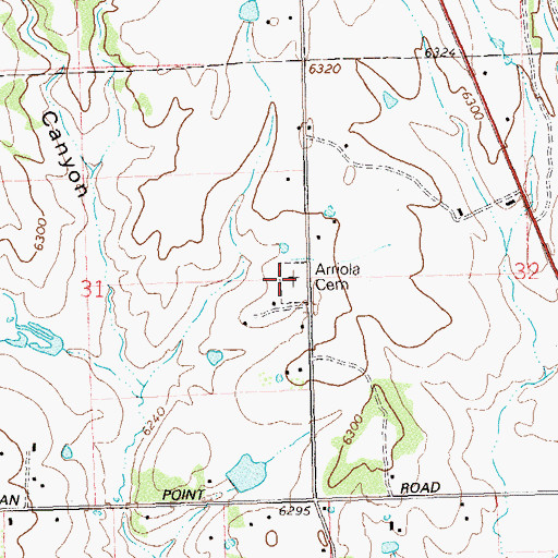 Topographic Map of Arriola Cemetery, CO