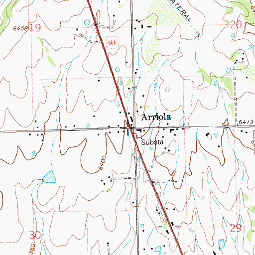 Topographic Map of Arriola, CO