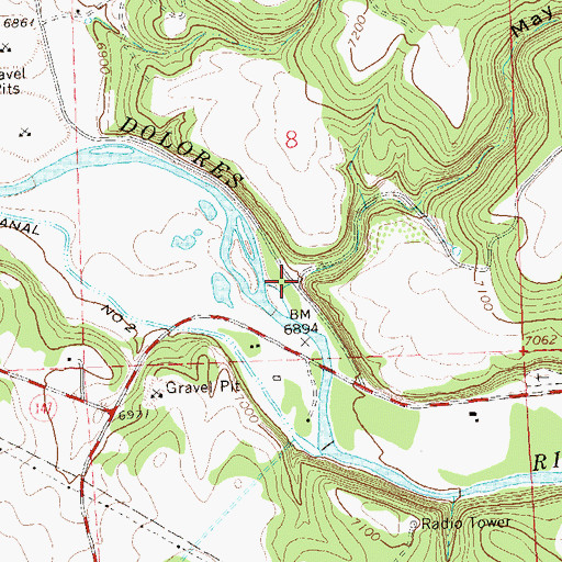 Topographic Map of May Canyon, CO