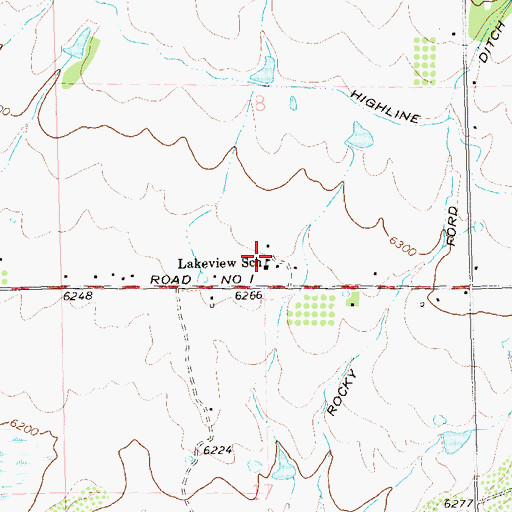 Topographic Map of Lakeview School, CO