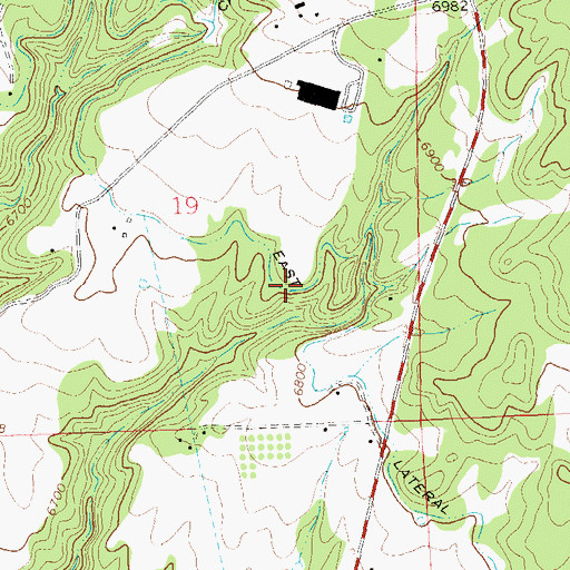 Topographic Map of East Lateral, CO