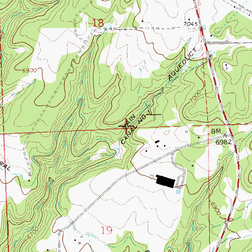 Topographic Map of Main Canal Number 1, CO
