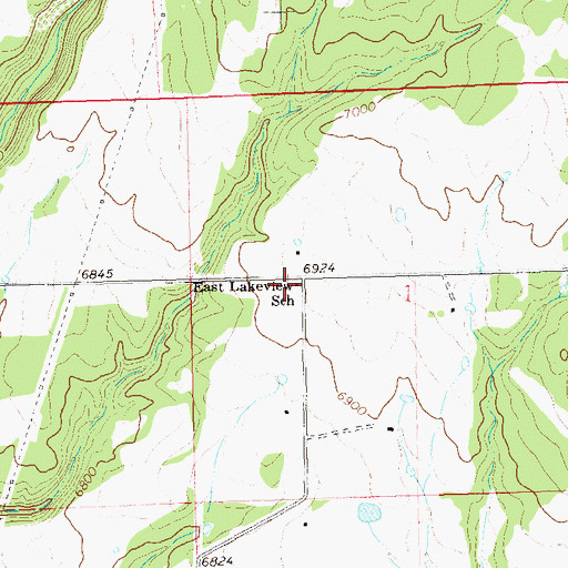 Topographic Map of East Lakeview School, CO
