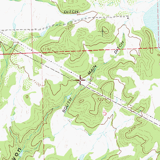 Topographic Map of South Main Ditch, CO