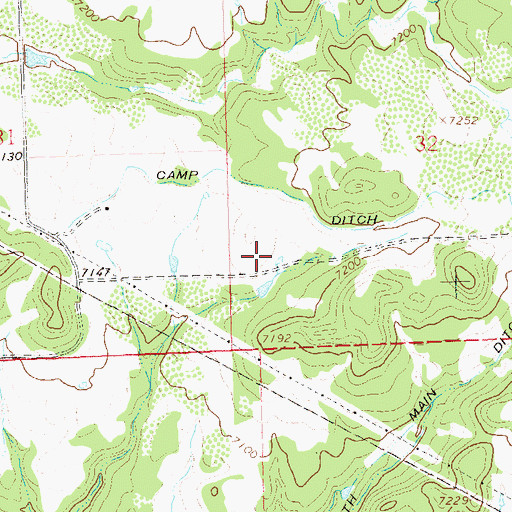 Topographic Map of Camp Ditch, CO