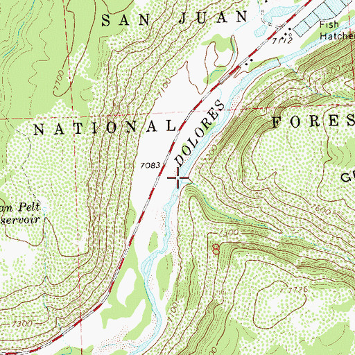 Topographic Map of Carver Canyon, CO