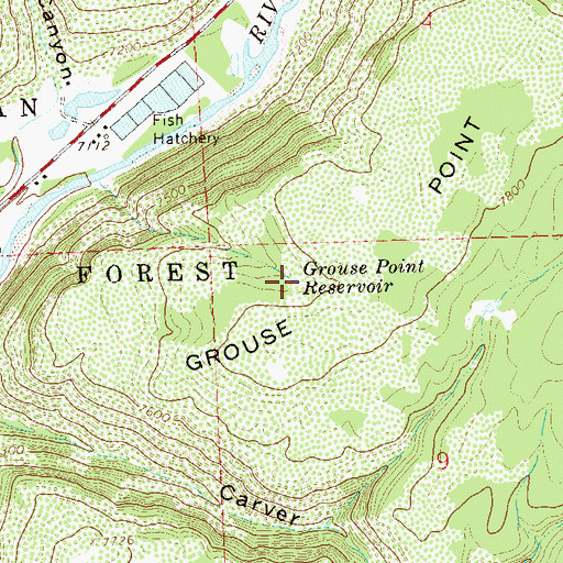 Topographic Map of Grouse Reservoir, CO