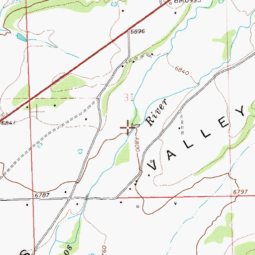 Topographic Map of Chicken Creek, CO