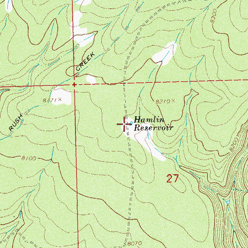 Topographic Map of Hamlin Reservoir, CO