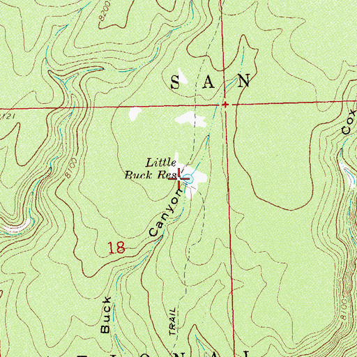 Topographic Map of Little Buck Reservoir, CO