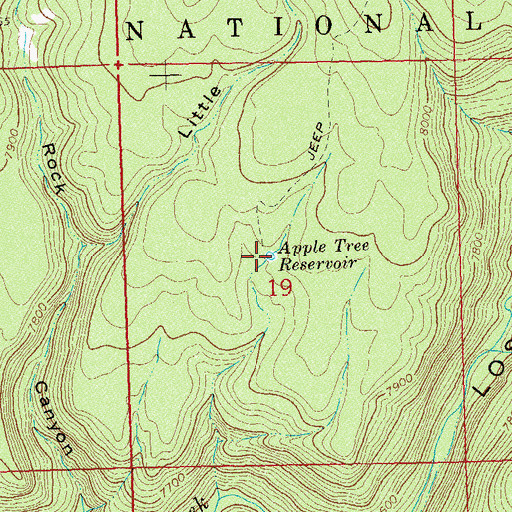 Topographic Map of Apple Tree Reservoir, CO