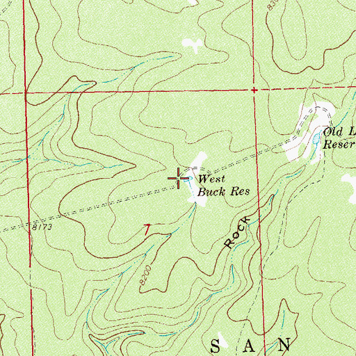 Topographic Map of West Buck Reservoir, CO