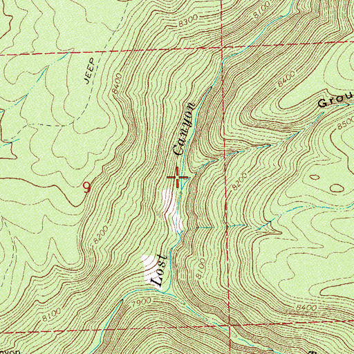Topographic Map of Groundhog Gulch, CO