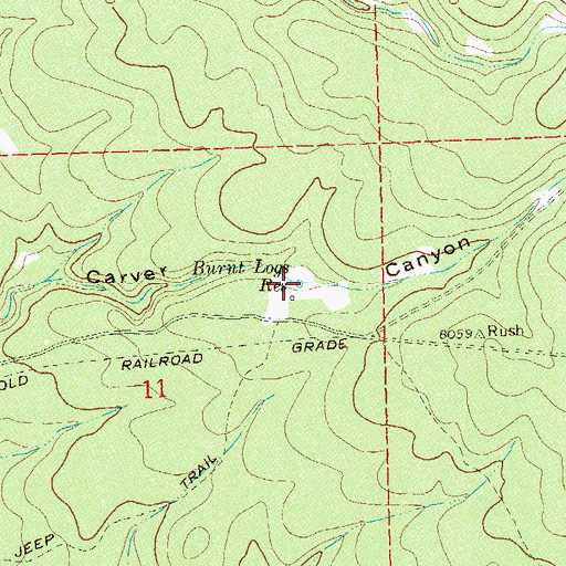 Topographic Map of Burnt Logs Reservoir, CO