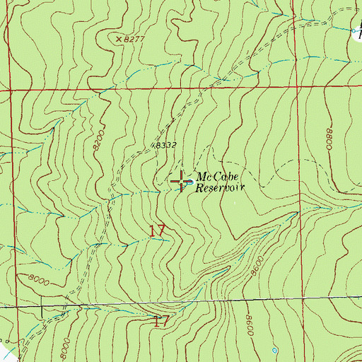 Topographic Map of McCabe Reservoir, CO