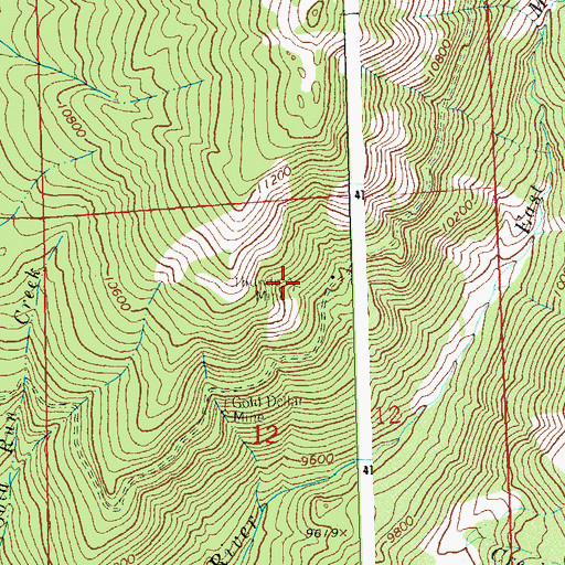 Topographic Map of Thunder Mine, CO