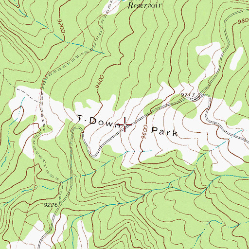 Topographic Map of T-Down Park, CO