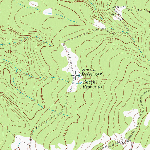 Topographic Map of Smith Reservoir, CO