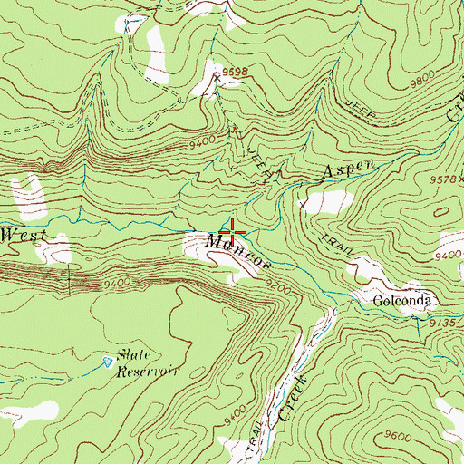 Topographic Map of Aspen Creek, CO
