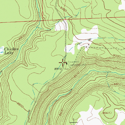 Topographic Map of Transfer Campground, CO