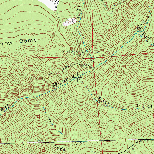 Topographic Map of East Gulch, CO