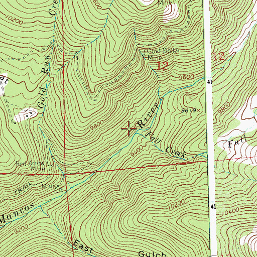 Topographic Map of Fall Creek, CO