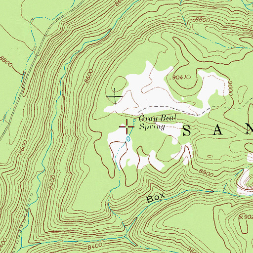Topographic Map of Gray Beal Spring, CO