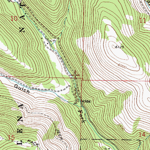 Topographic Map of Millersville Post Office (historical), MT