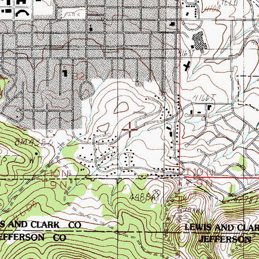 Topographic Map of Seventh Day Adventist Church, MT