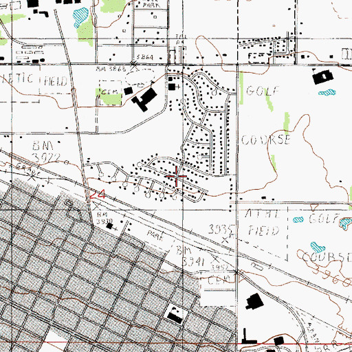 Topographic Map of Baha'i Faith, MT