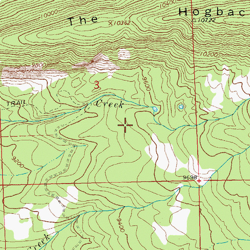 Topographic Map of The Hogback, CO
